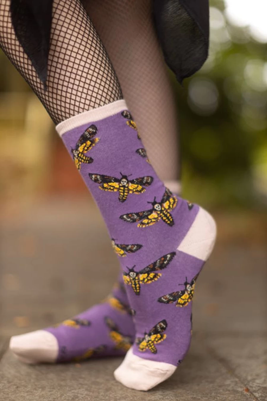 "Socksmith Moths To A Flame Crew Socks - Novelty Fun Graphic Design"