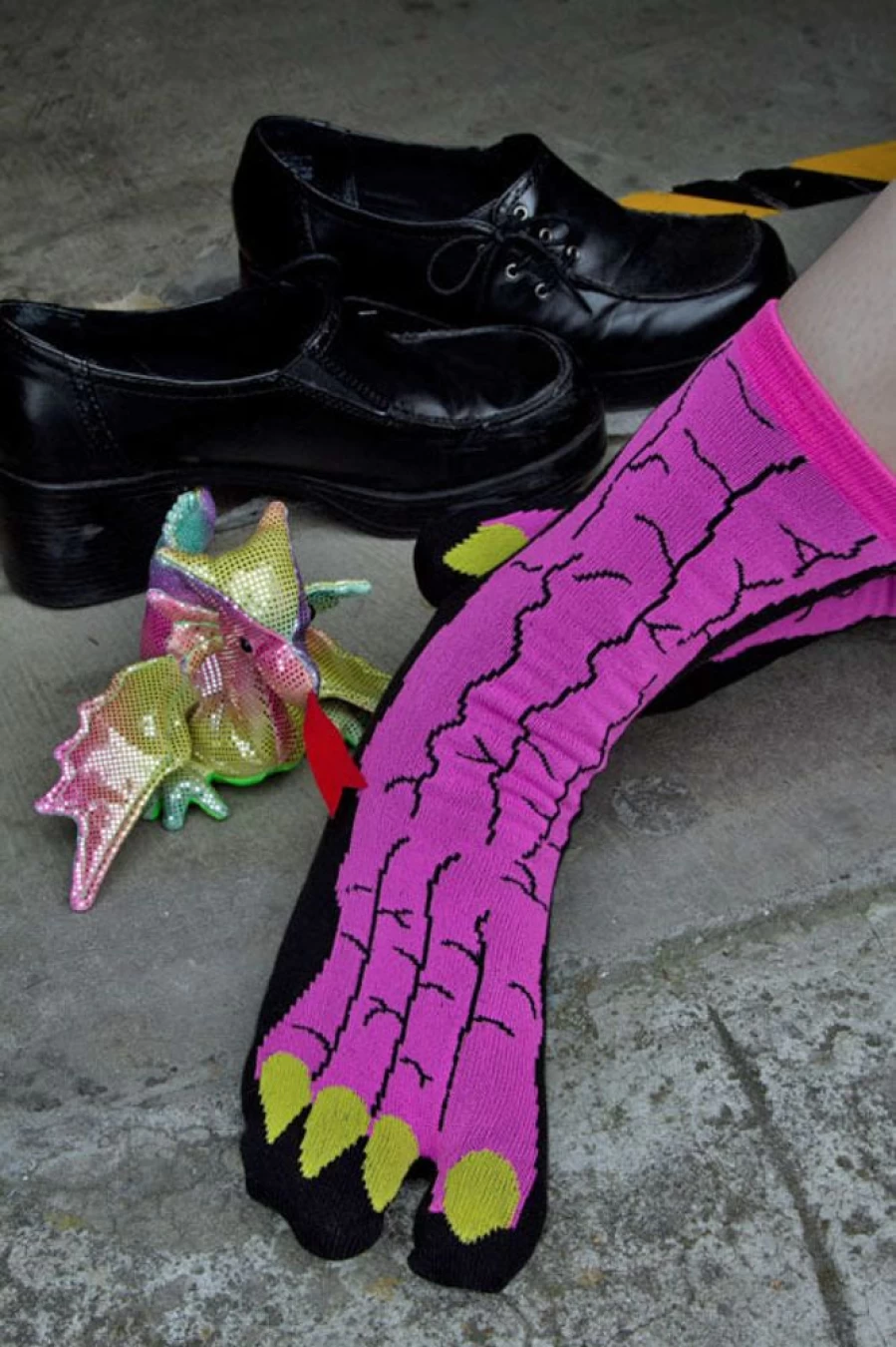 "Tabbisocks Godzilla Inspired Tabi Socks - Unique Japanese Monster Design Split-Toe Socks"