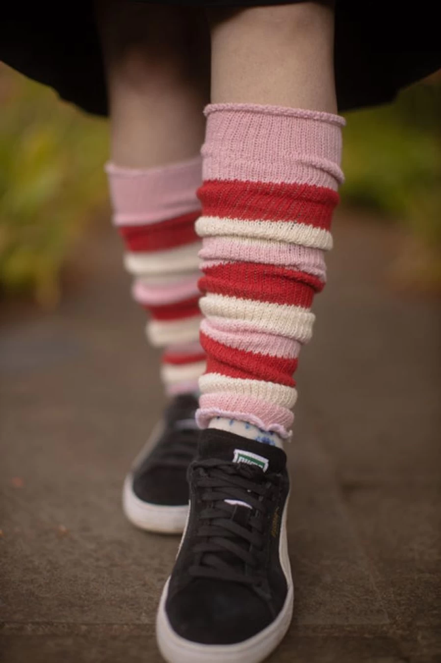 DreaM Stockings Strawberry Shortcake Striped Knit Thigh High Warmers