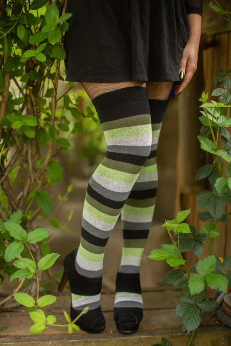 "Dreamer Socks Pride Thigh High Socks - Extraordinary LGBTQ+ Rainbow Knee-High Stockings"
