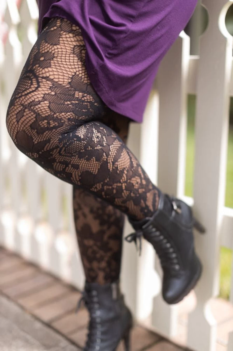Killer Legs Plus Size Floral Lace Fishnet Tights for Women - Elegant Sheer Stockings with Stretch Comfort