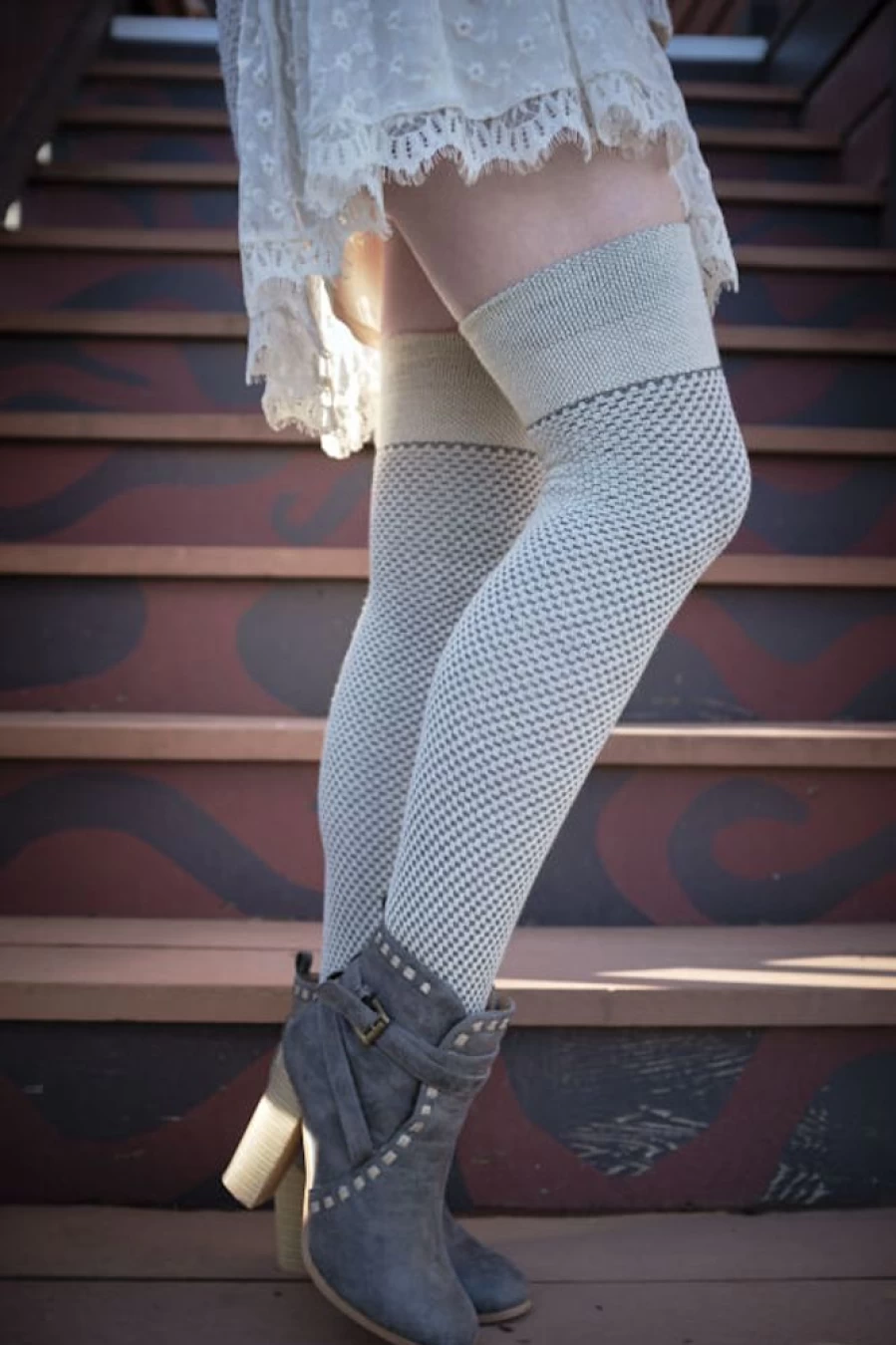 "Dreamer Socks Women's Wool Waffle Thigh High Socks – Extraordinary Warm & Cozy"