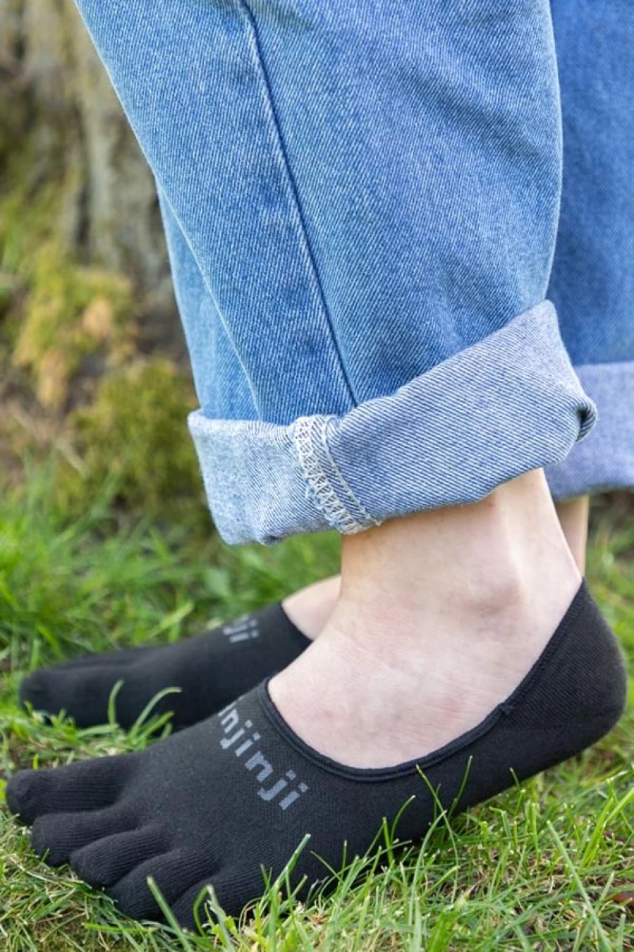 Injinji Lightweight No-Show Toe Socks for Men & Women - Breathable Hidden Toe Socks