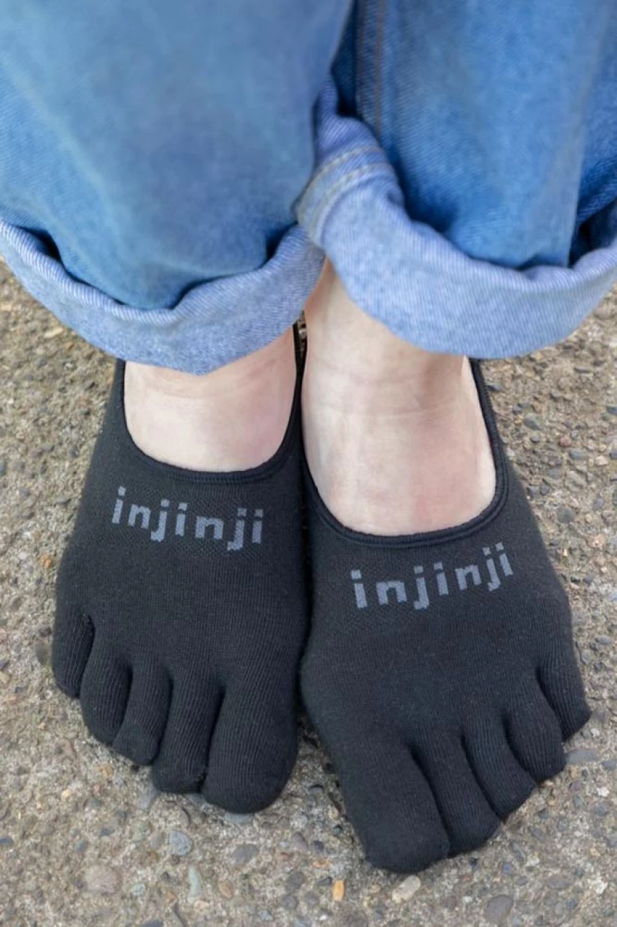 Injinji Lightweight No-Show Toe Socks for Men & Women - Breathable Hidden Toe Socks