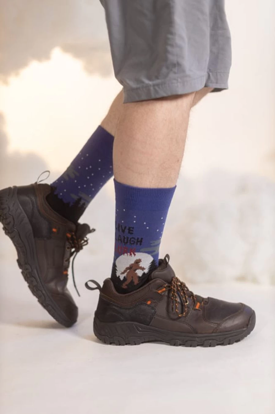 "Sock It To Me Live Laugh Lurk Crew Socks - Fun Novelty Socks for Women & Men"