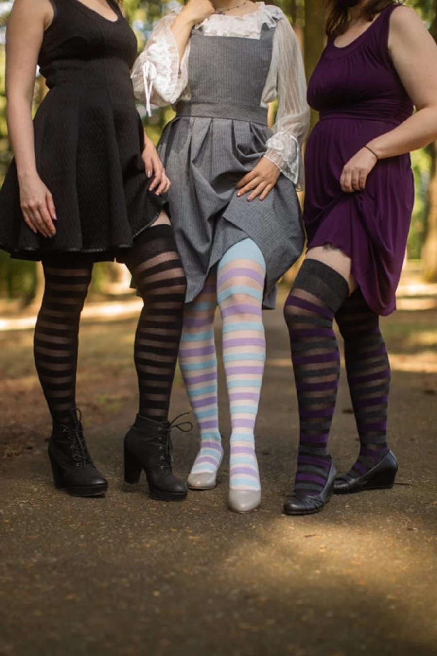 "Dreamer Socks Extraordinary Gossamer Thigh High Striped Socks for Women"