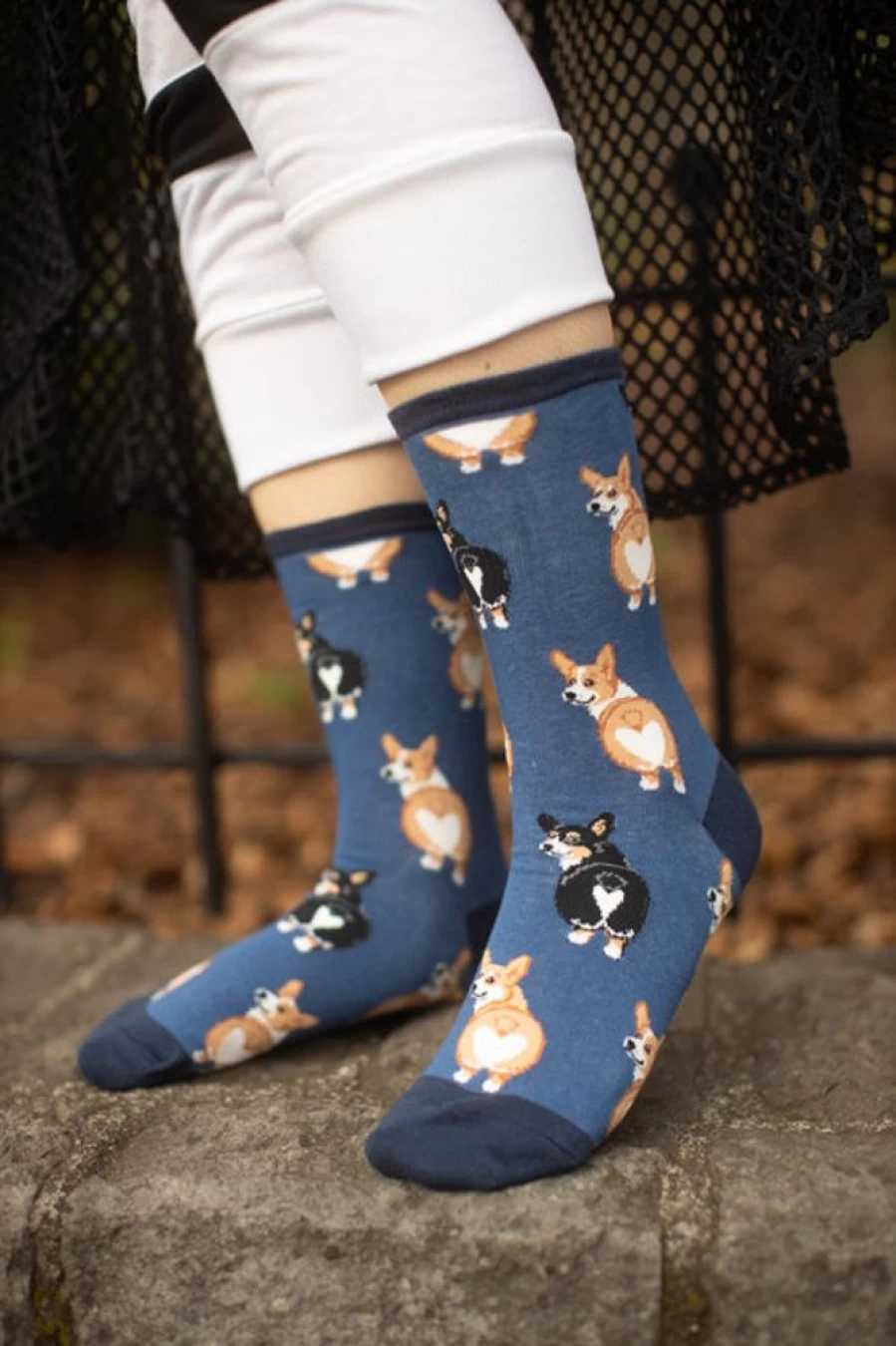 "Corgi Butt Crew Socks by Socksmith – Fun Dog Lover Gift"