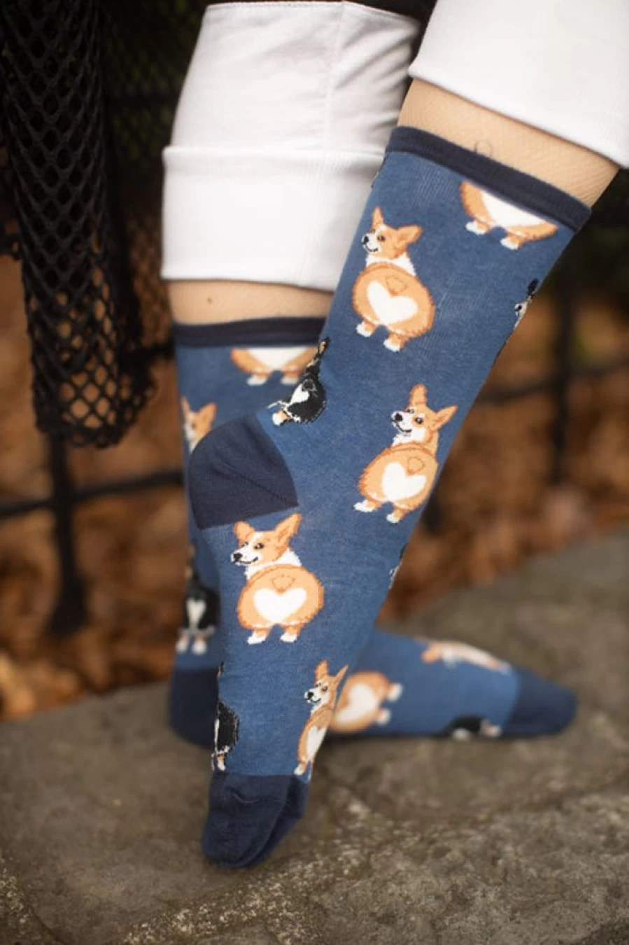 "Corgi Butt Crew Socks by Socksmith – Fun Dog Lover Gift"