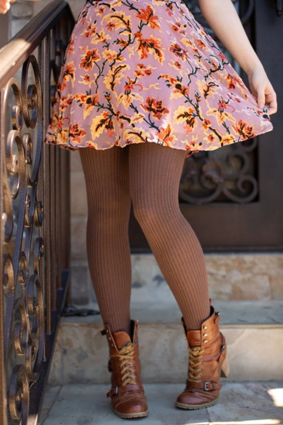 Foot Traffic Bamboo Rayon Ribbed Tights - Eco-Friendly Comfort & Stretch