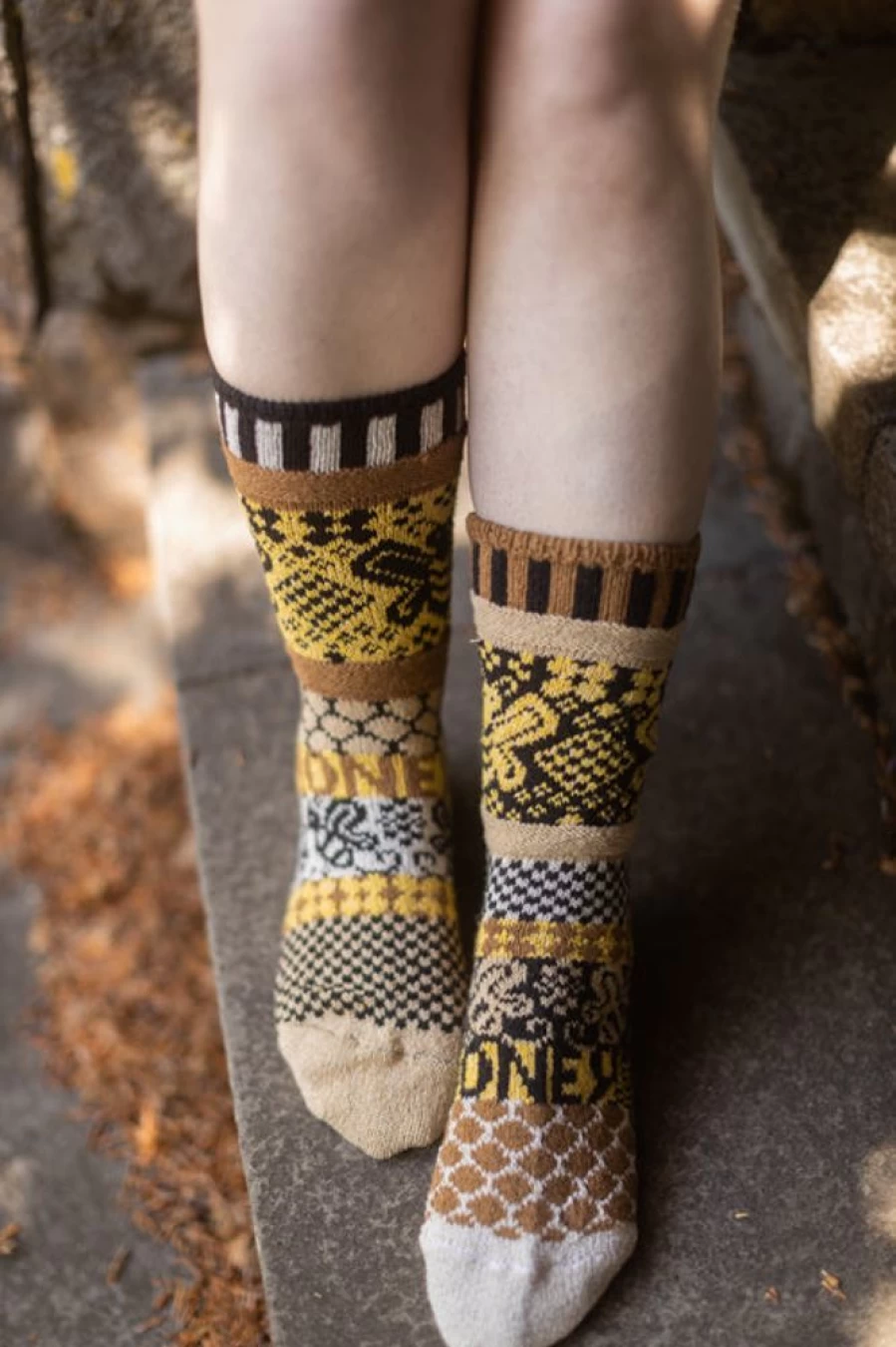 Solmate Honey Bee Crew Socks - Fun & Comfortable Bee-Themed Design
