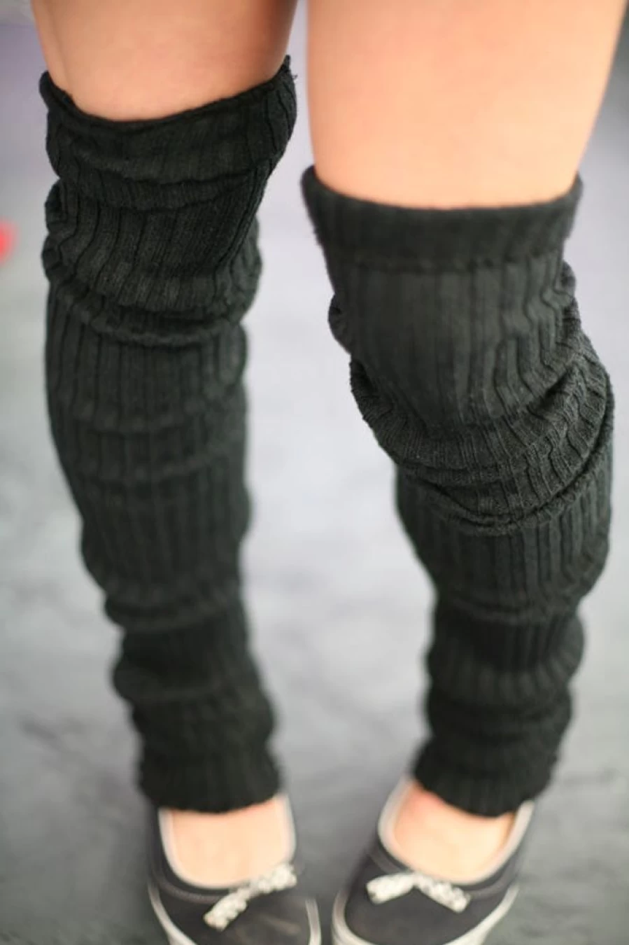 Foot Traffic Super-Long Ribbed Leg Warmers for Women - Cozy Knit Stretchable Winter Warmth
