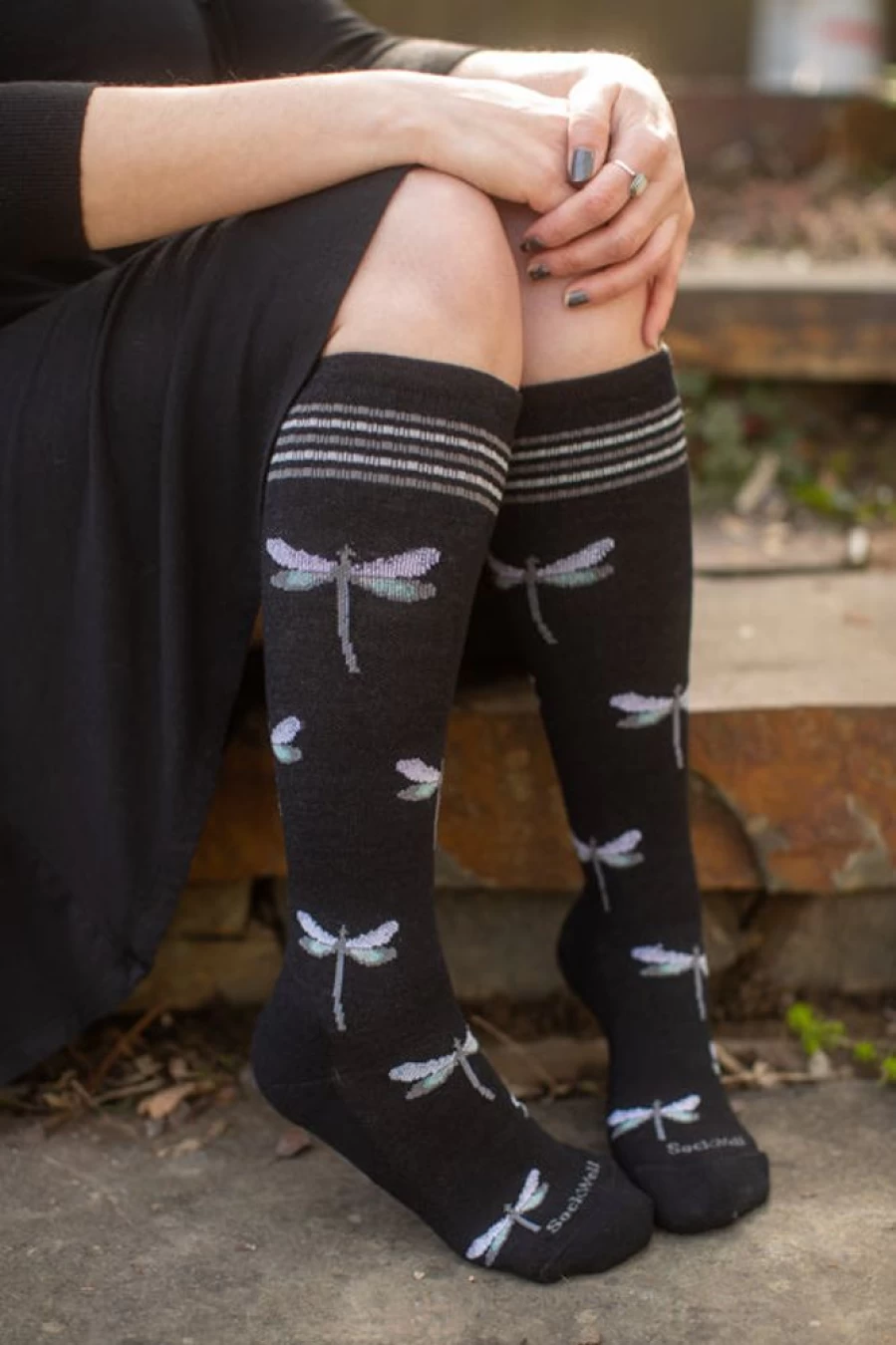 Sockwell Dragonfly Compression Knee High Socks for Women & Men – Support & Comfort