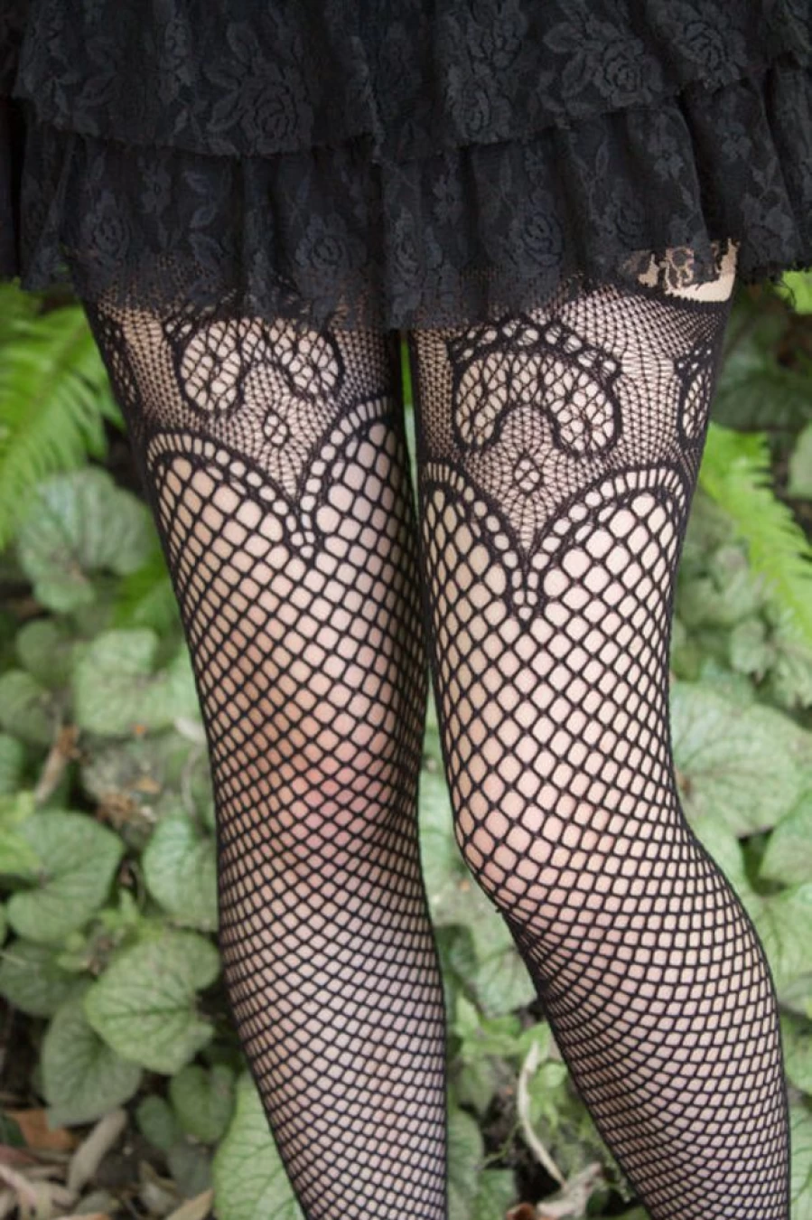 Leg Avenue Duchess Lace Top Stockings with Attached Garter Belt - Sexy Women's Hosiery