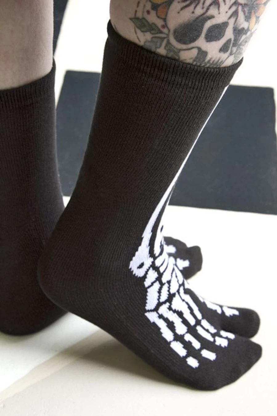 "Tabbisocks Skeleton Design Tabi Socks - Split-Toe Style for Comfort and Fashion"