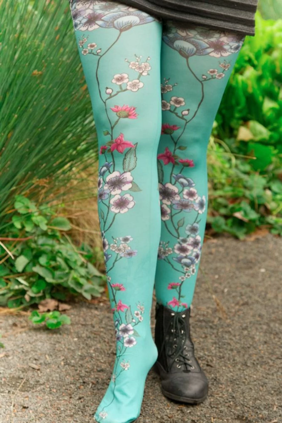 Marie Antoilette Mariette Bleue Printed Tights - Stylish & Comfortable Legwear