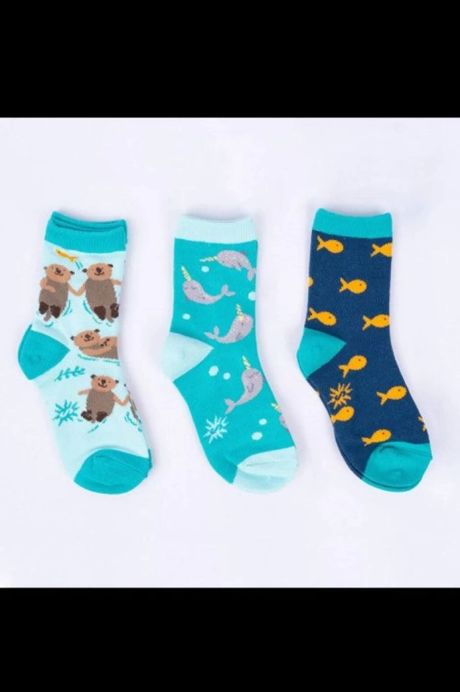"Sock It To Me My Otter Half Kids' 3-Pack Crew Socks"