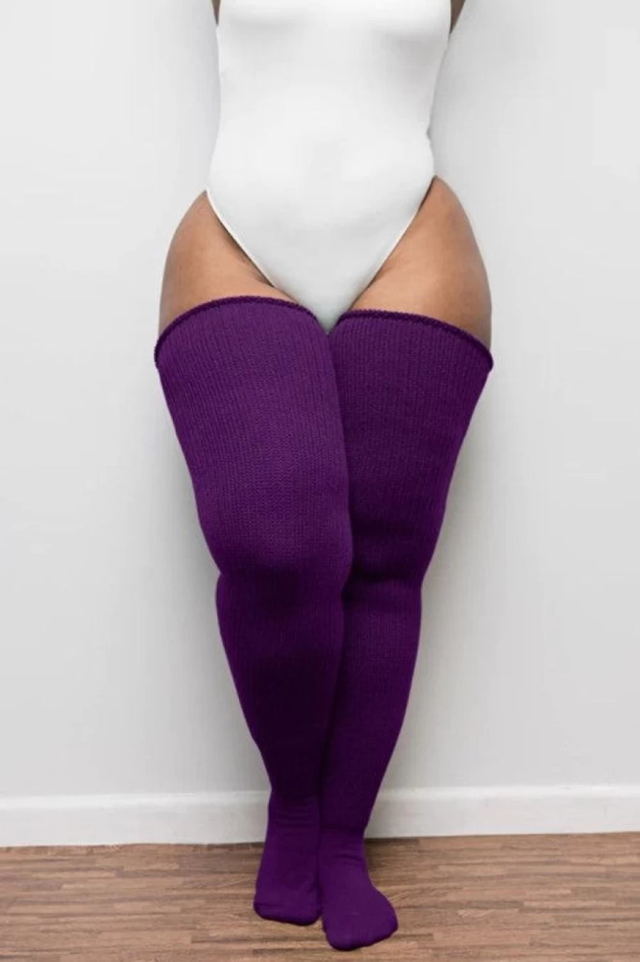 Thunda Thighs Solid Thigh High Socks - Premium Quality Thigh-High Hosiery for Women
