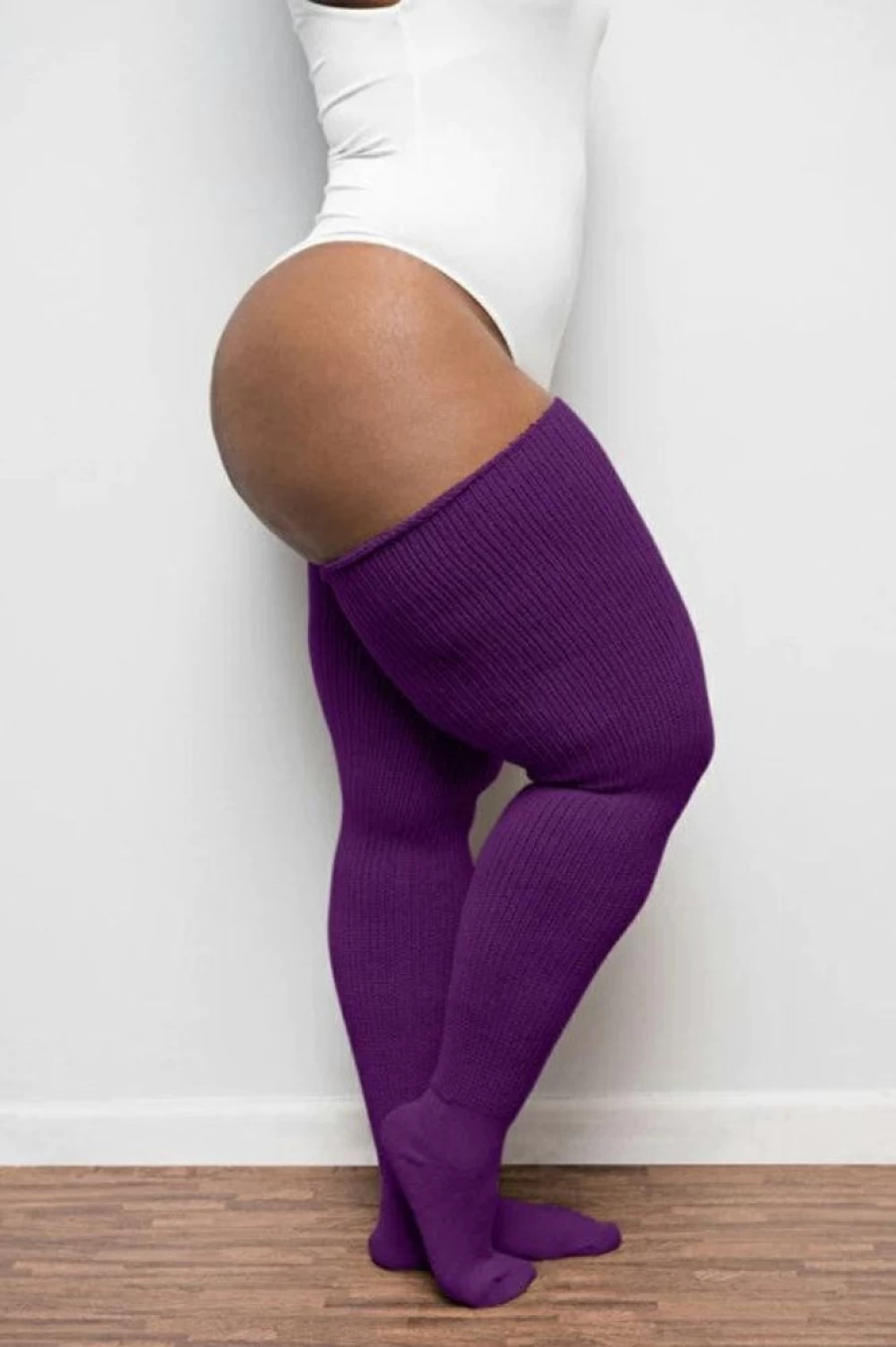 Thunda Thighs Solid Thigh High Socks - Premium Quality Thigh-High Hosiery for Women