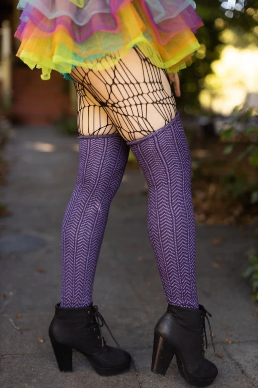 DreaM Stockings Longer O Chevrons Fishnet Tights - Stylish & Sexy Lingerie