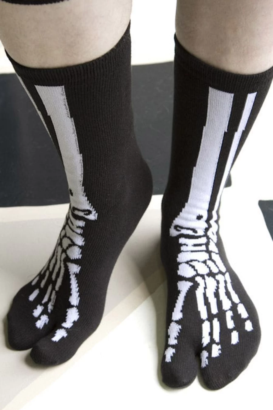 "Tabbisocks Skeleton Tabi Socks - Unique Split-Toe Design for Men and Women"