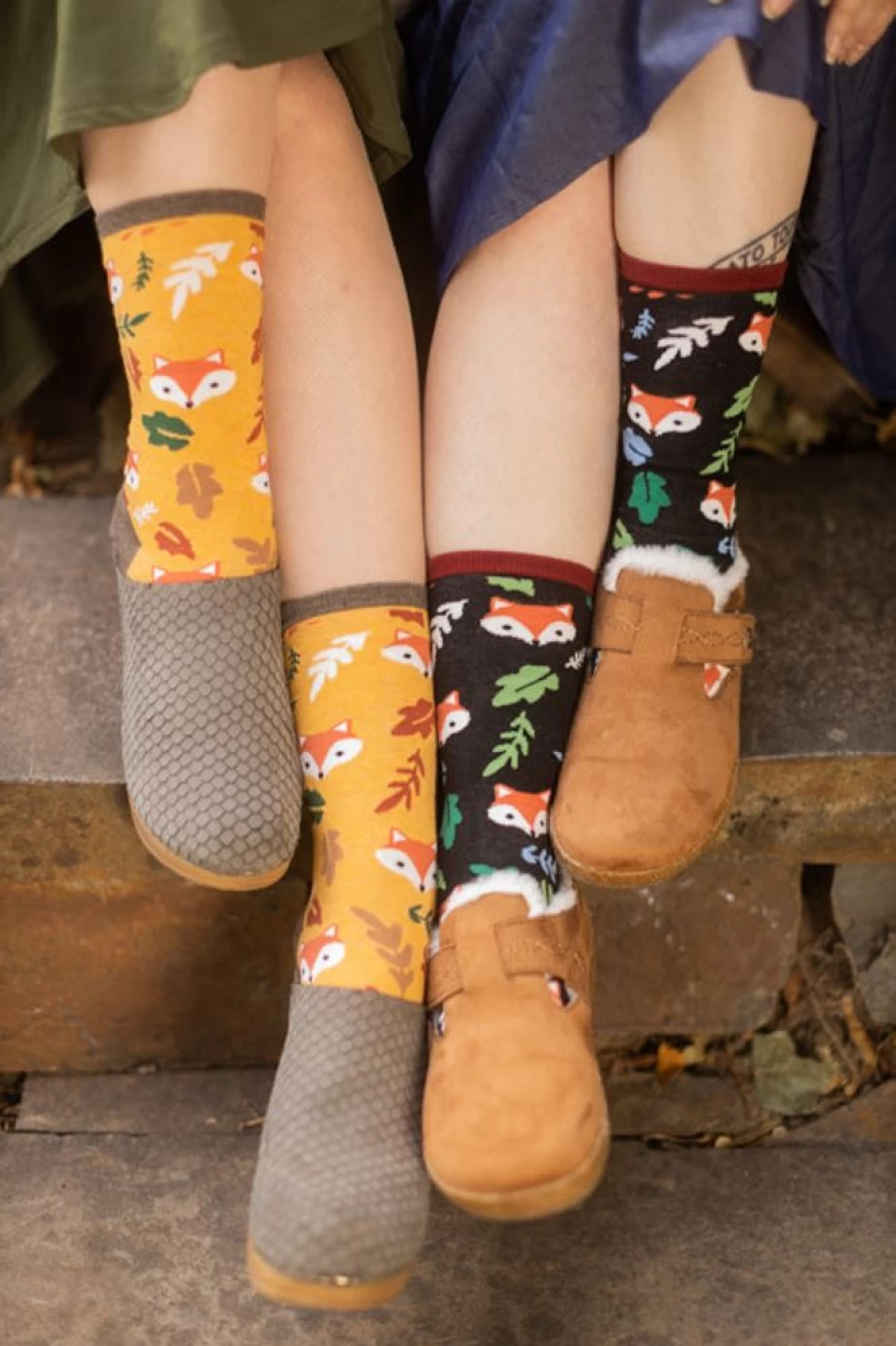 "Socksmith Foxy Fall Crew Socks - Cozy Autumn Knit Pattern"