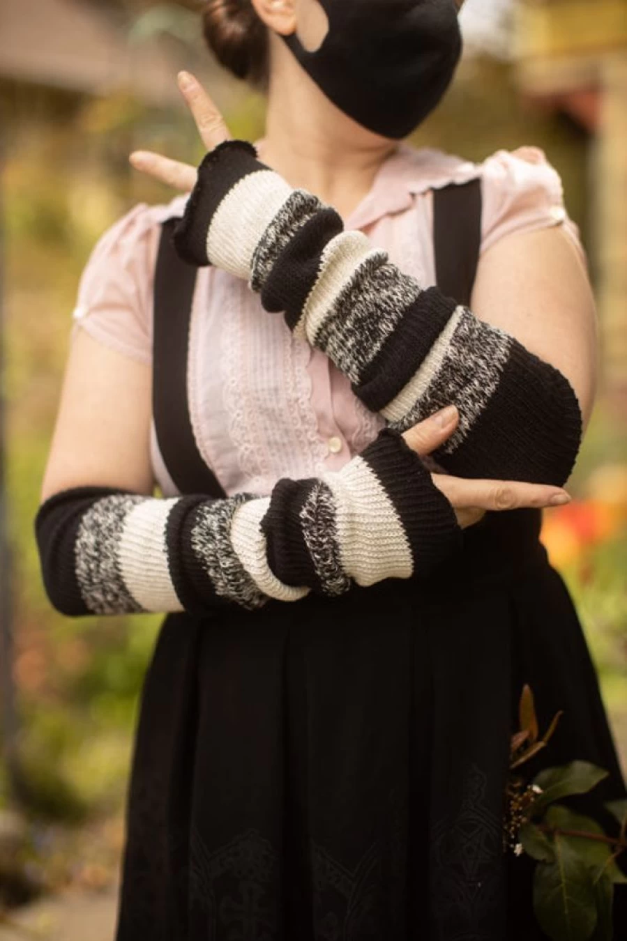 DreaM Stockings Cookies And Cream Stripes Warmers - Cozy Striped Leg Warmers For Women