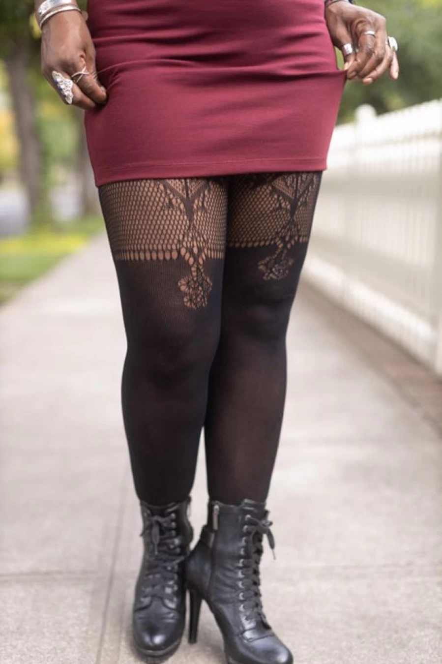 "Killer Legs Plus Size Black Lace Sheer Tights – Stretchable Net Opaque Pantyhose"