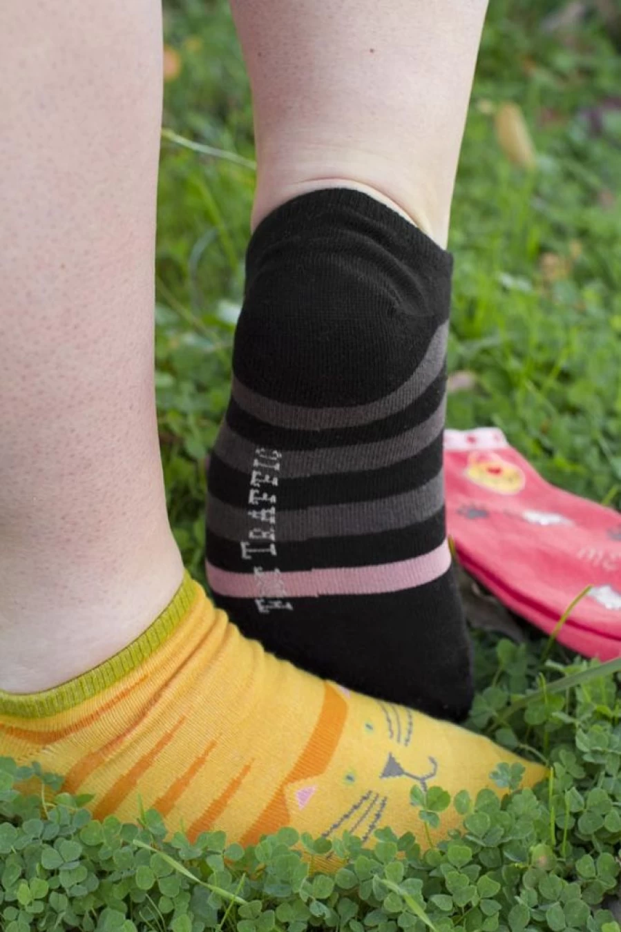 Foot Traffic Women's Kitty No Show Socks 3-Pack - Low Cut Invisible Ankle Socks
