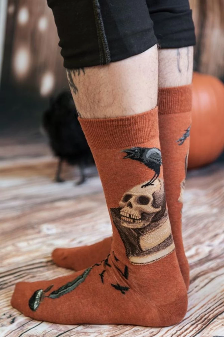 Mod Sock Nevermore Midcalf Socks for Men & Women - Comfortable & Stylish Crew Length Socks
