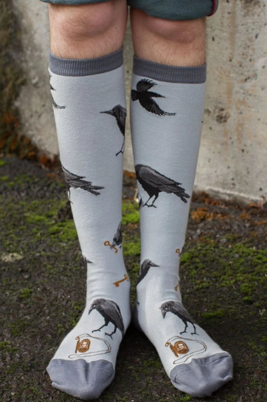 Mod Sock Curious Crows Knee High Socks - Stylish & Comfortable Novelty Knee-Highs
