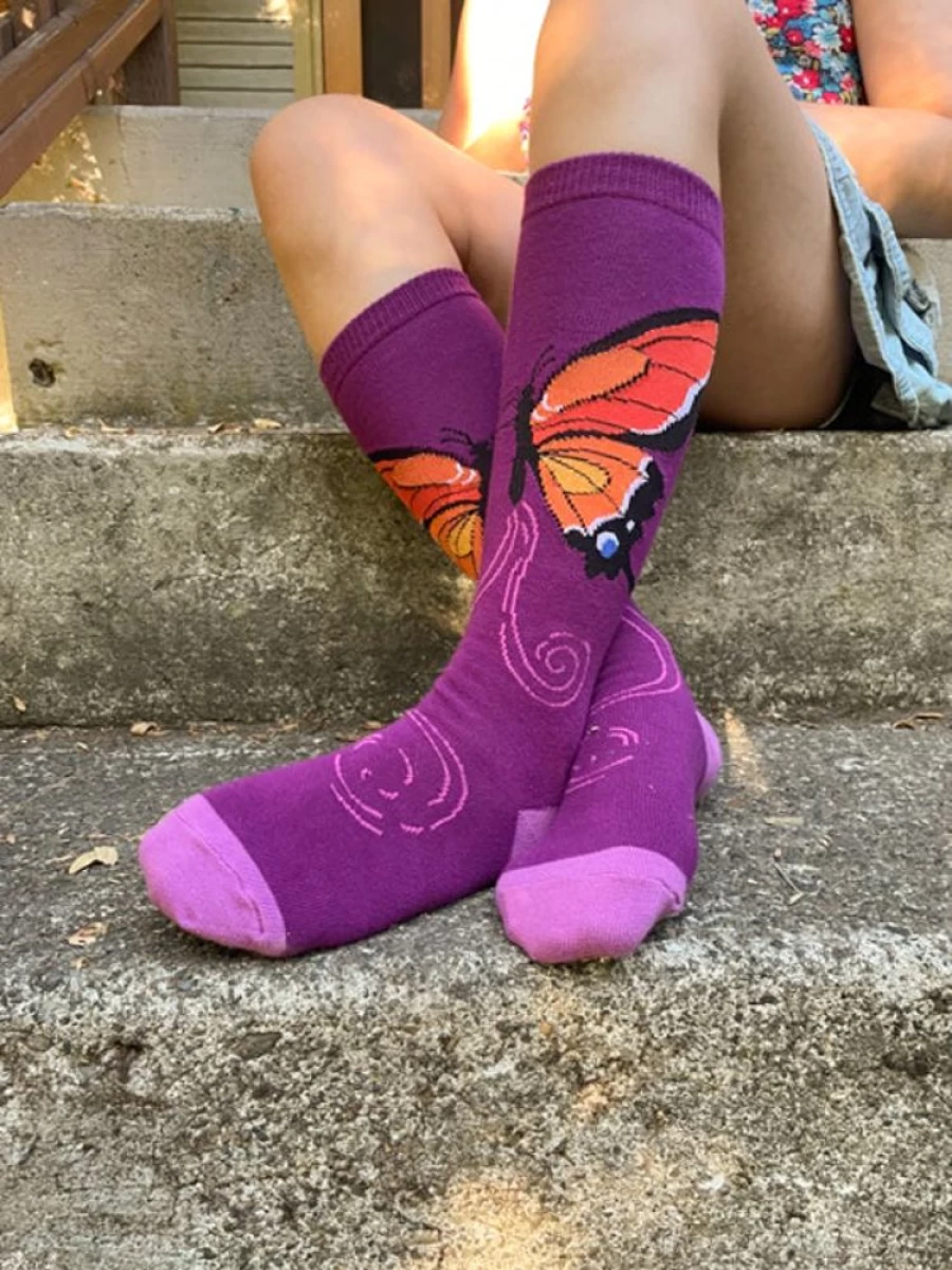 "Sock It To Me Monarch Kids Knee High Socks - Fun & Comfortable Knee-High Socks for Children"