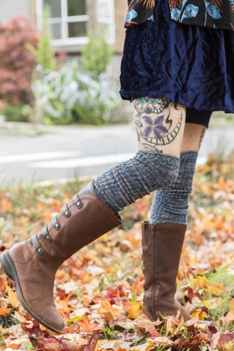 Foot Traffic Twisted Yarn Ribbed Over The Knee Socks for Women - Stretchable Comfort & Fashionable Design