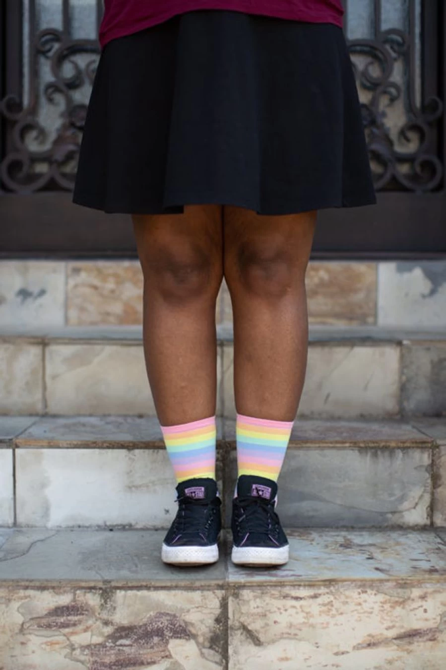 Mod Sock Pastel Rainbow Striped Crew Socks - Soft Cotton Casual Comfortable Ankle Socks for Women & Men