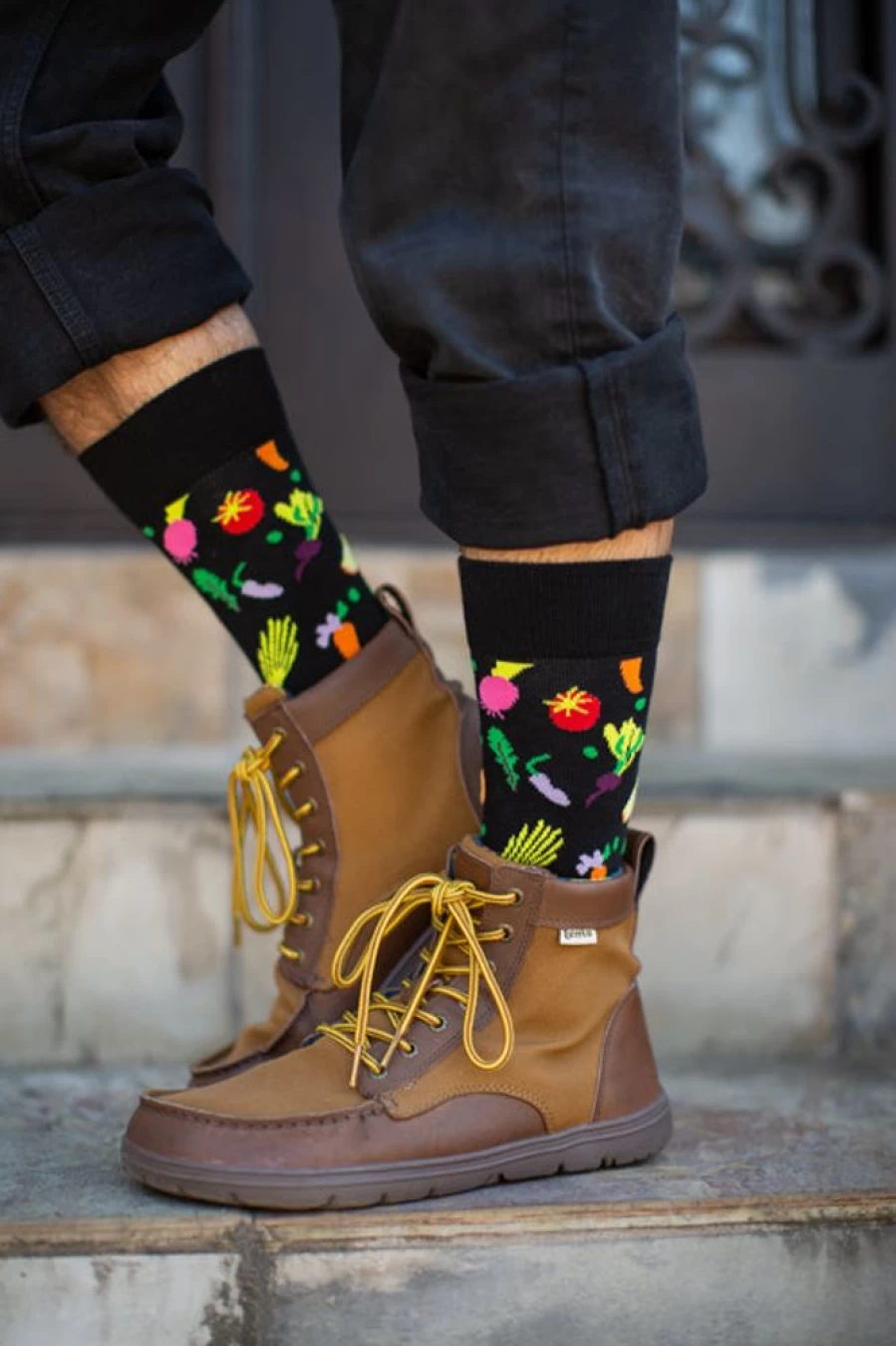 Happy Socks Veggie Crew Fun Colorful Vegetable Pattern Socks for Men Women