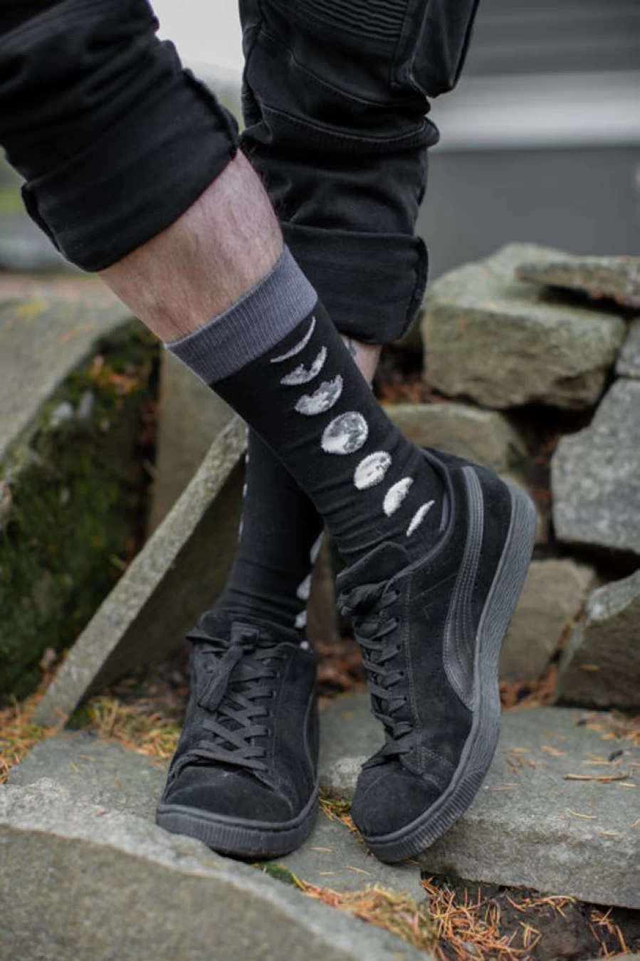"Socksmith Just A Phase Crew Socks - Fun Novelty Socks for Men & Women"