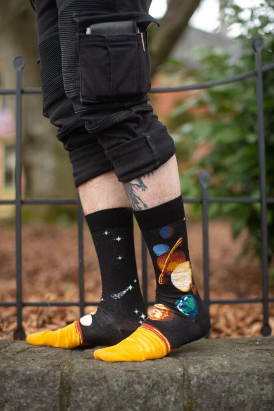Mod Sock Solar System Crew Socks - Space Themed Novelty Socks for Men & Women