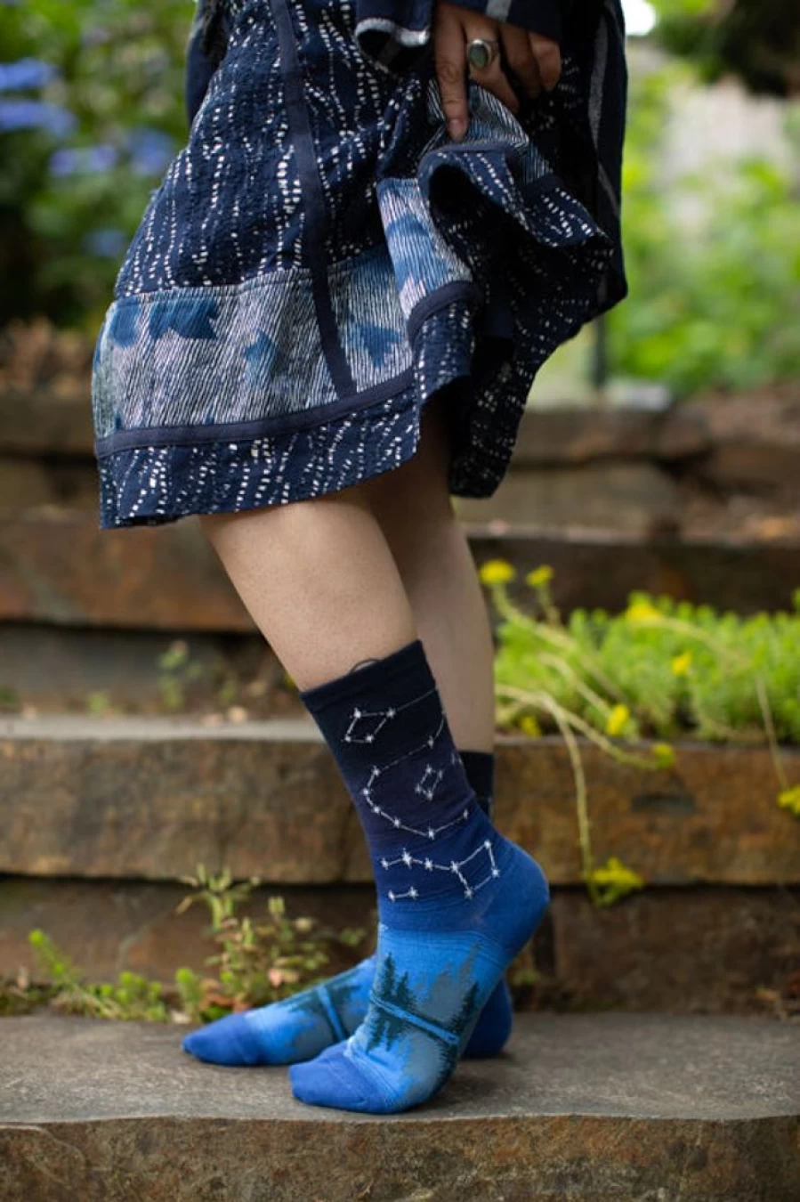 Mod Sock Under The Stars Crew Socks - Cozy Celestial Design for Men & Women