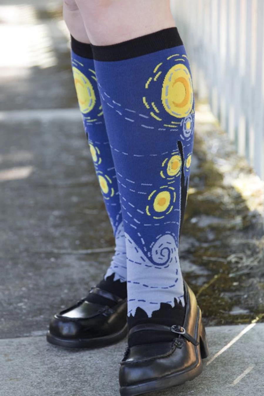 Sock It To Me Starry Night Knee High Socks - Stretchable Comfort & Fun Design