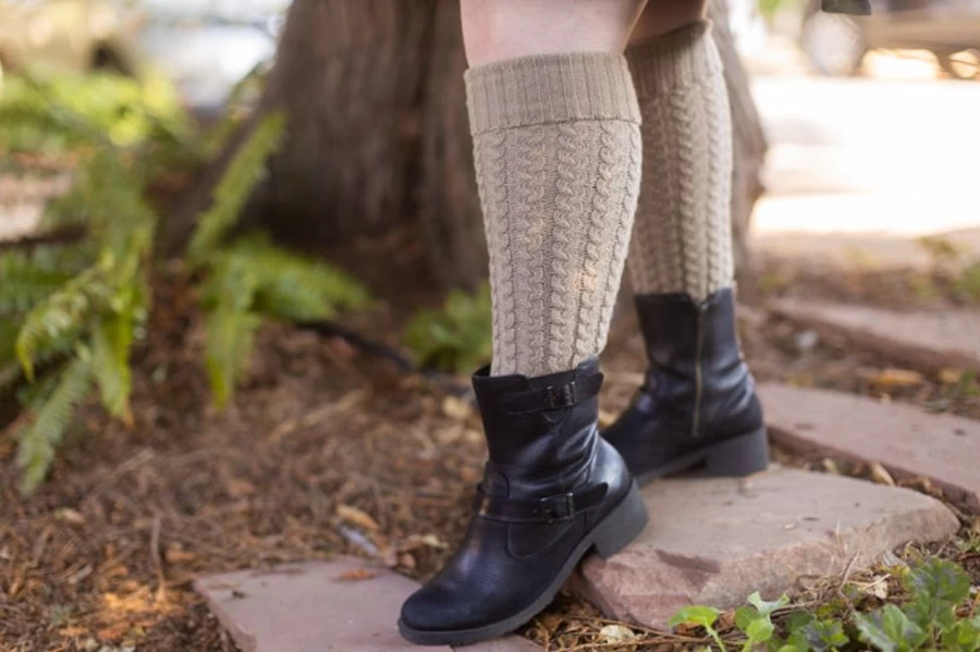 "Lemon Cozy Knit Leg Warmers for Women - Perfect for Country Weekends & Winter Fashion"