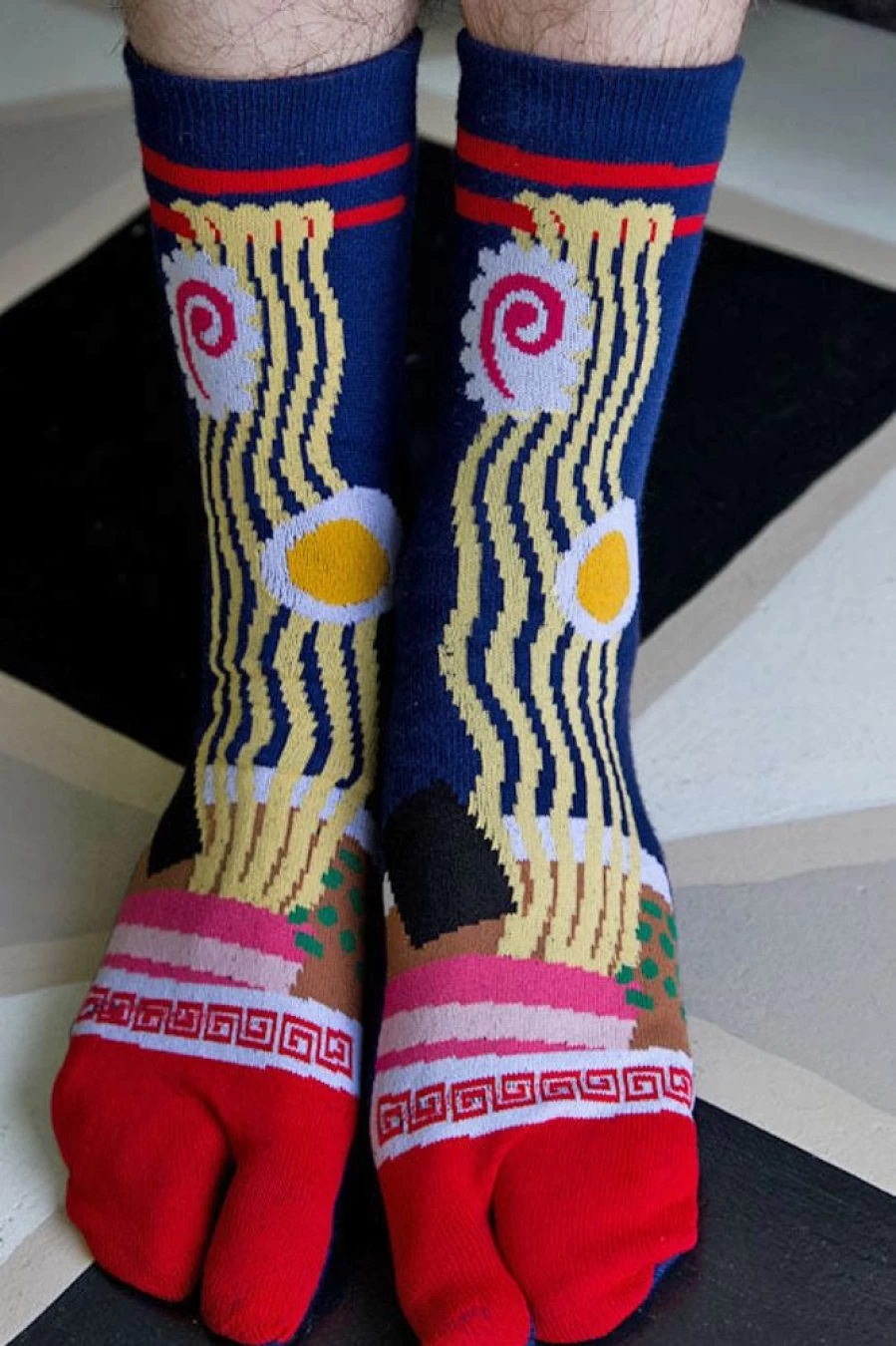 "Tabbisocks Ramen Themed Tabi Socks - Unique Japanese Inspired Split-Toe Socks"