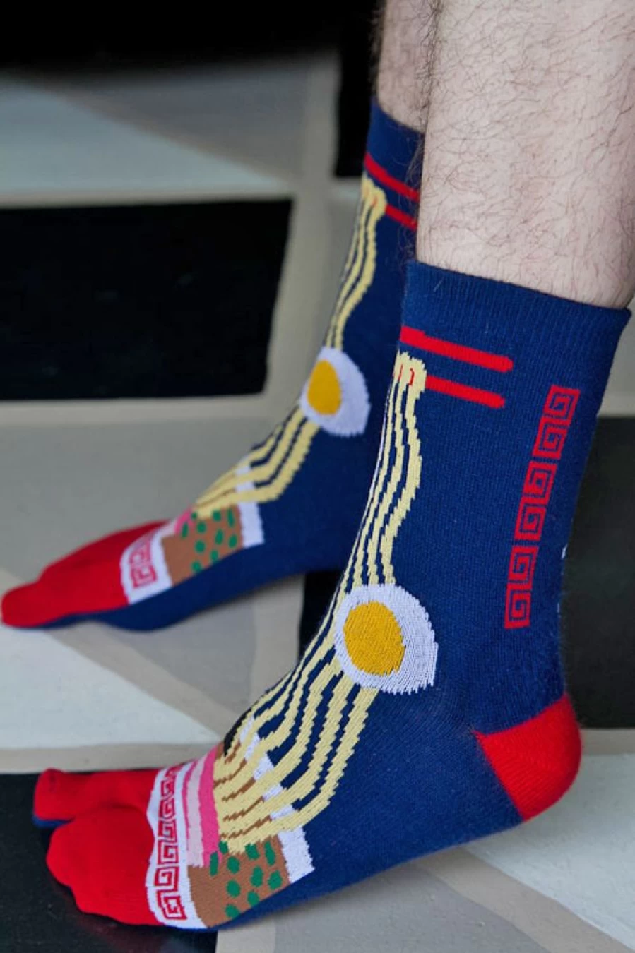 "Tabbisocks Ramen Themed Tabi Socks - Unique Japanese Inspired Split-Toe Socks"