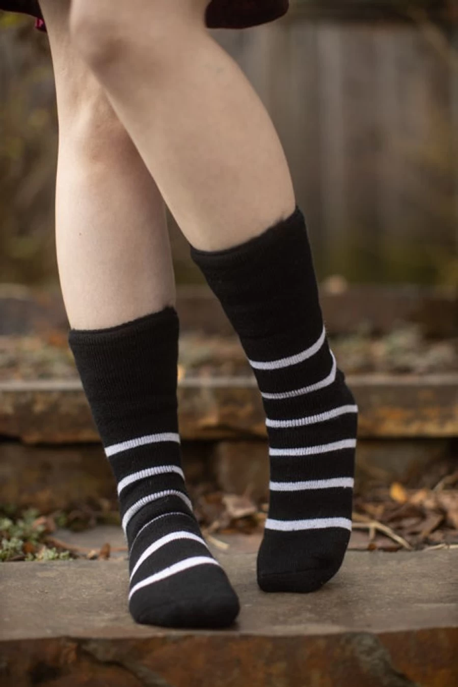 Outer Gear Striped Wool Bed Socks for Warmth - New Zealand Style Comfort Wear