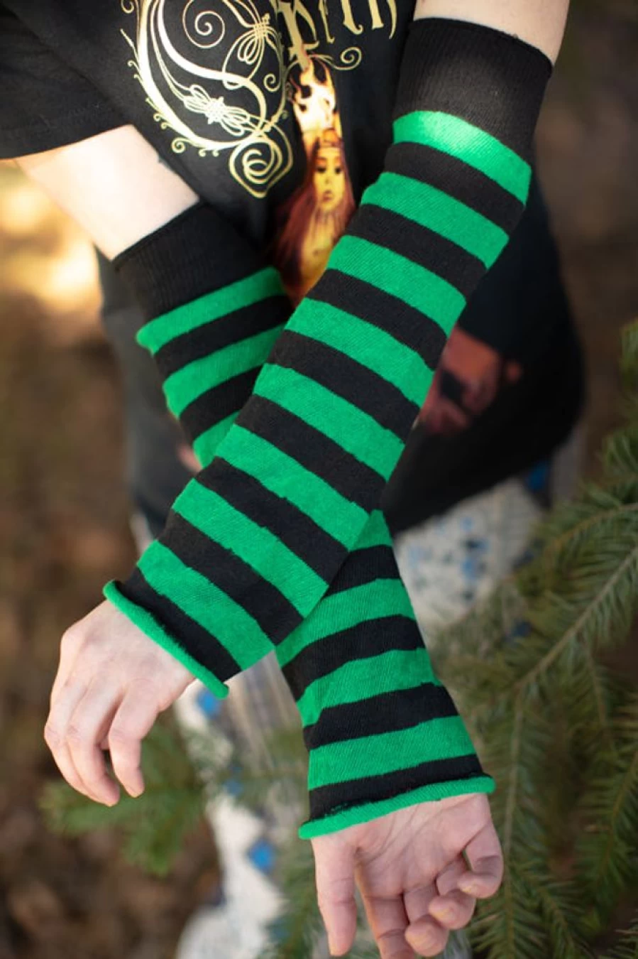 DreaM Stockings Emerald City Sheer Sleeves - Elegant Mesh Armwear for Women