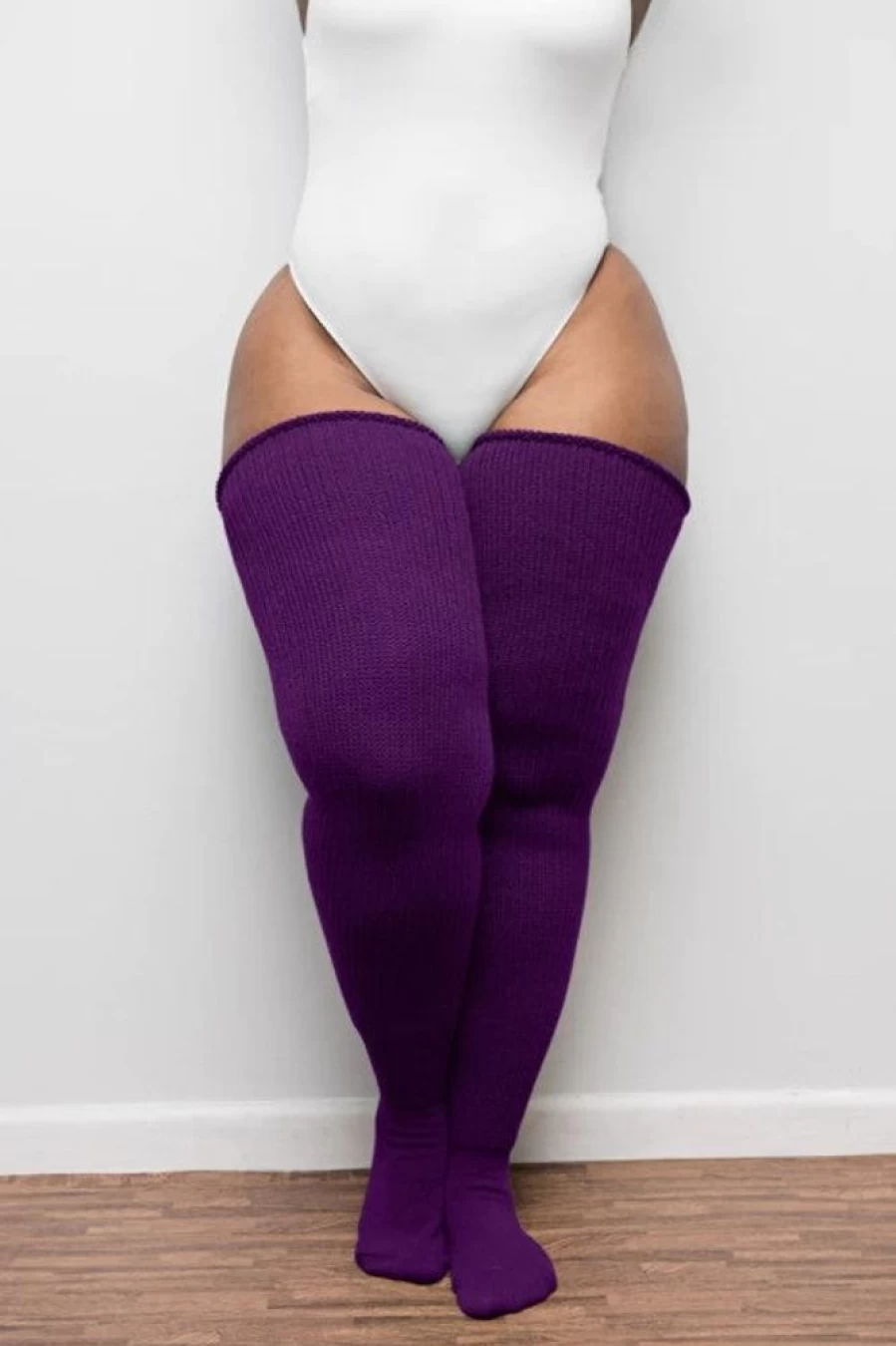 "Thunda Thighs Solid Thigh High Socks - Premium Quality Thigh-High Hosiery"