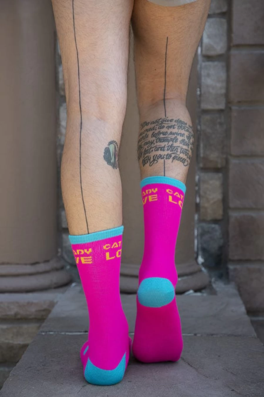 "Sock Dreams Cat Lady Love Crew Socks - Fun Cat Lover Gift"