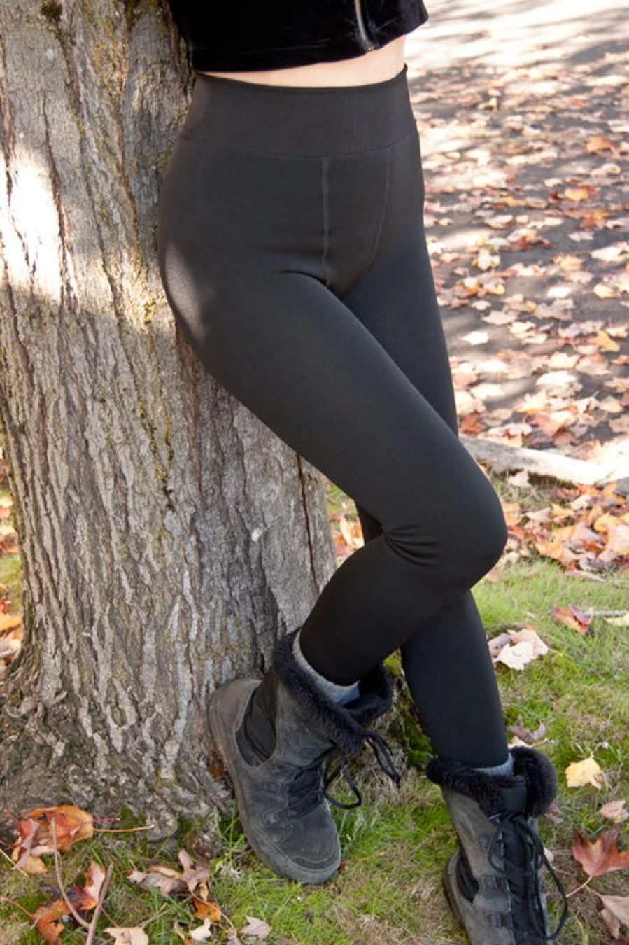 Foot Traffic Thermal Fleece Leggings for Women - Soft Winter Warm Tights, High Waist Cold Weather Fleece-Lined Leggings