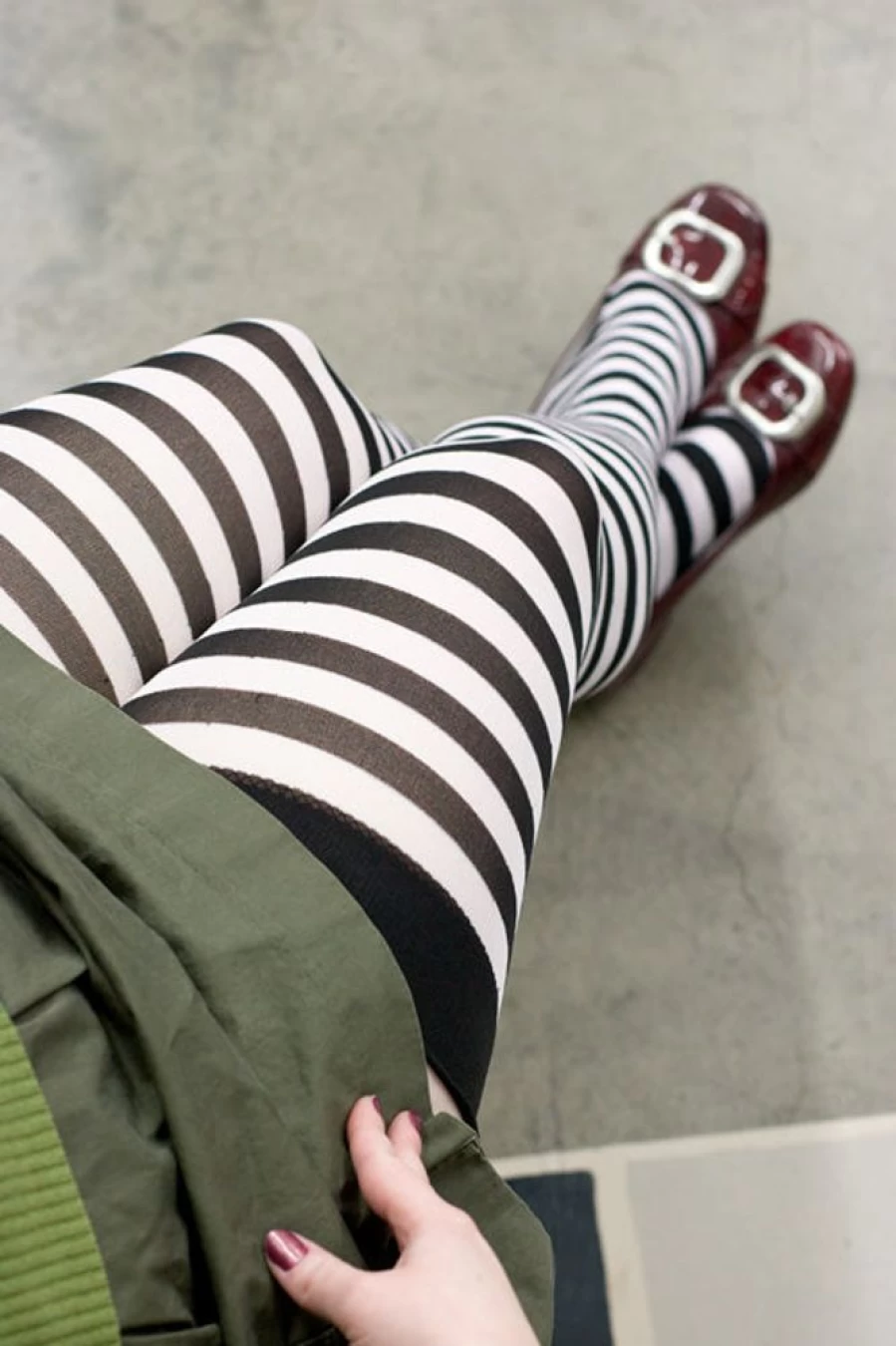 Leg Avenue Plus Size Striped Over The Knee Socks - Women's Fashion Thigh High Stockings