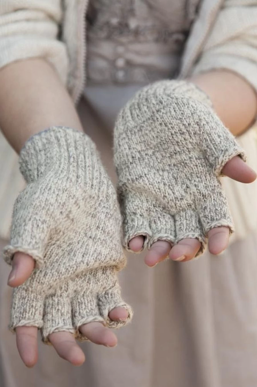 Sock Dreams Wool Fingerless Gloves - Warm Knit Hand Warmers for Women & Men