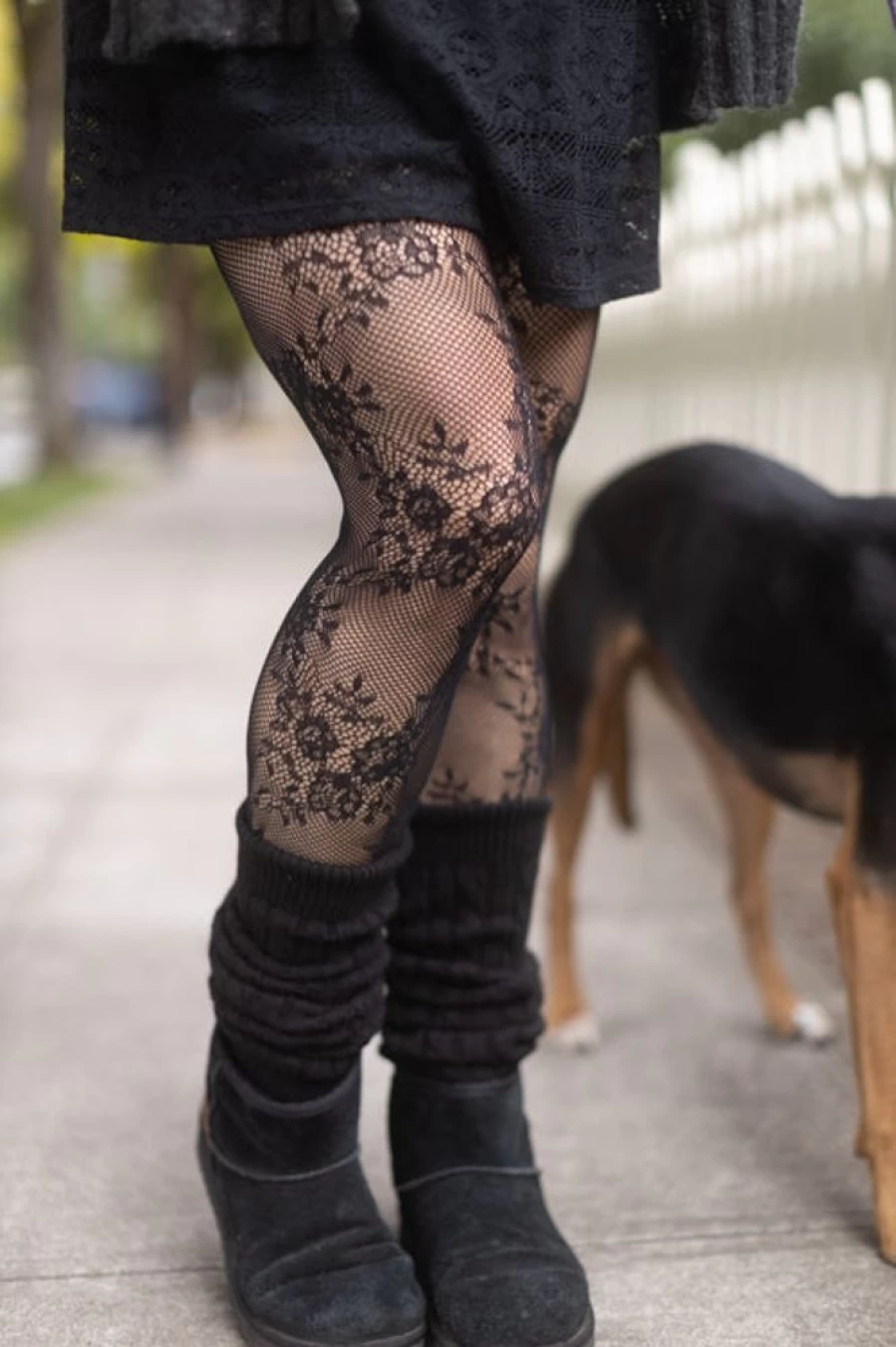 Killer Legs Floral Lace Sheer Tights - Elegant Net Design for Women