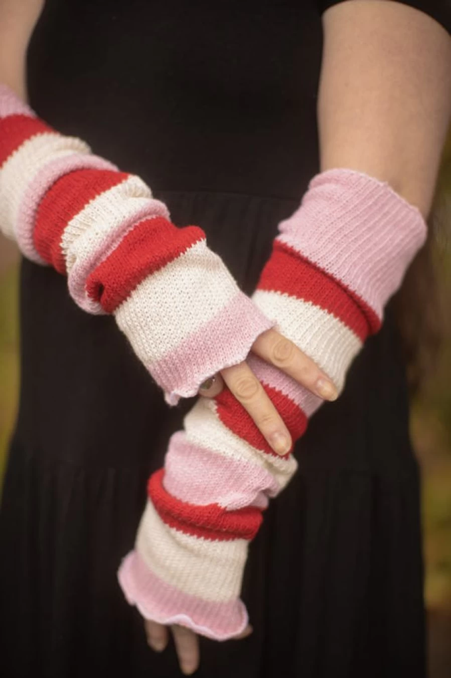 DreaM Stockings Strawberry Shortcake Stripes Leg Warmers - Cozy & Cute Knitwear for Women